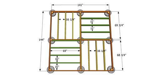 deck lv|12x12 ground level deck plans.